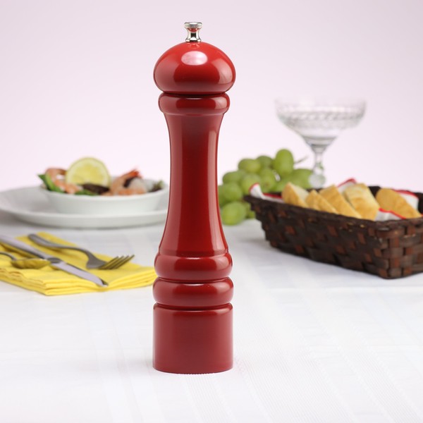 Chef Specialties 10" Imperial Pepper Mill, Candy Apple Red