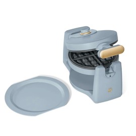 Beautiful Rotating Belgian Waffle Maker, Non-Stick Plates, Cornfllower Blue