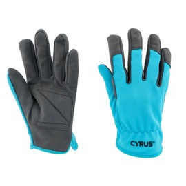 CYRUS Garten Arbeitshandschuhe,Damenhandschuhe aus schnittfestem Leder,blua,L