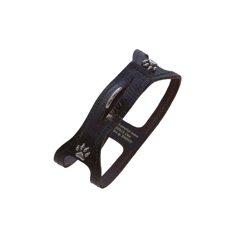 ChokeFree Pet Shoulder Collar, 10", Croco Black