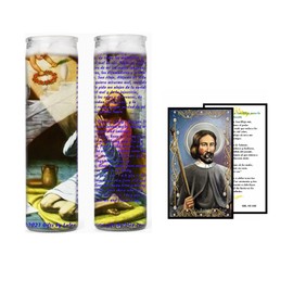 Gifts by Lulee, LLC Oracion a San Alejo Tarjeta Plastificada Viene Con Veladora O Sola (2)