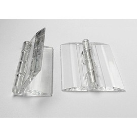 50pcs of 25X33mm Clear Acrylic Hinge, PMMA Perspex Transparent Folding Hinge Furniture Accessory by MEYA
