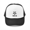CafePress Say When Snapback Trucker Hat Black/White