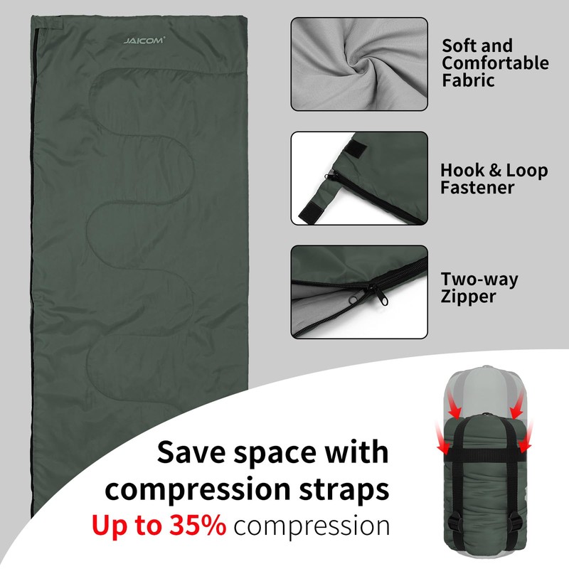 JAICOM Sleeping Bag - Small Pack Size Blanket Sleeping Bag,