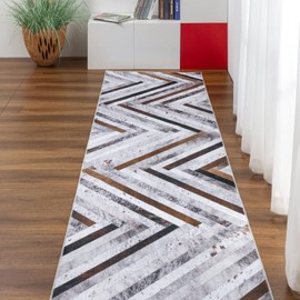 DECOMALL Coronado Modern Geometri Rug, Machine Washable Area Rugs, Foldable Non Slip Carpet for Home Office Kitchen Dinning Room, 5x7ft, Multi