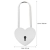 Baluue Love Lock Heart Padlock with Key, 10CM Diary Lock