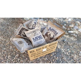 MRE 2019 Inspection Date Case, 12 Meals with 2019 Inspection Date, 2016 Pack Date. Military Surplus Meal Ready to Eat. (A-Case)