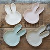 COTONOHA Japanese Ceramic Plate, Cute Rabbit-Shaped Small Dish (5.9 x