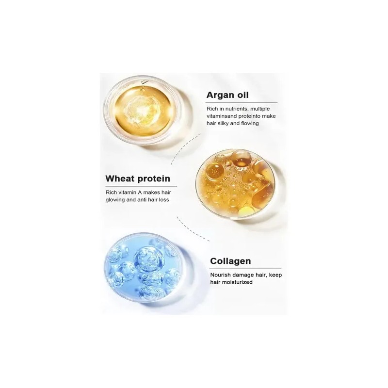Karseell Colágeno+aceite+ Shampoo+acondicionador Kit 4 En1
