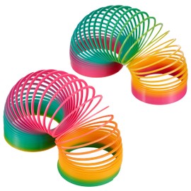 THE TWIDDLERS Giant Rainbow Spirals XXL - Stair Hopper Toy for Girls and Boys - Children's Birthday Party Bags (10)