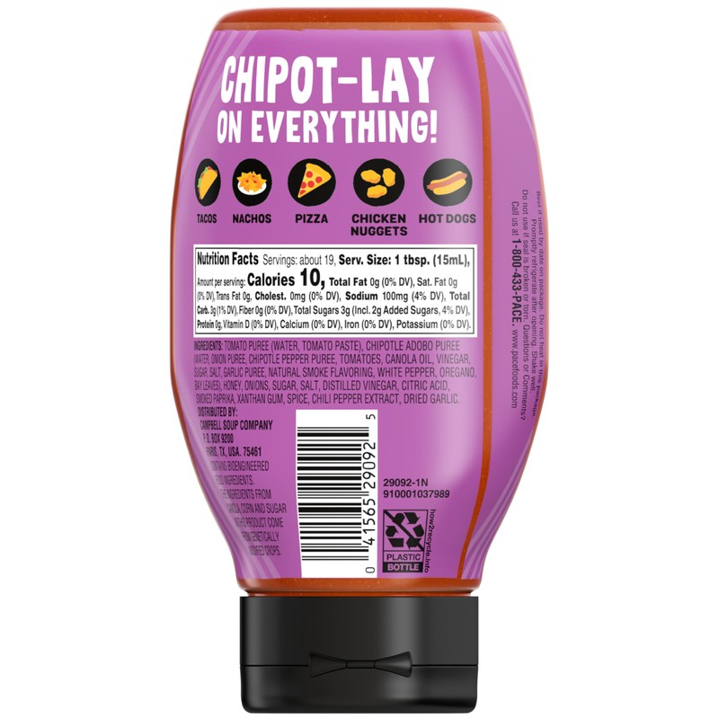 Pace Hot Honey Chipotle Signature Sauce, 11.1 oz (8 Pack)