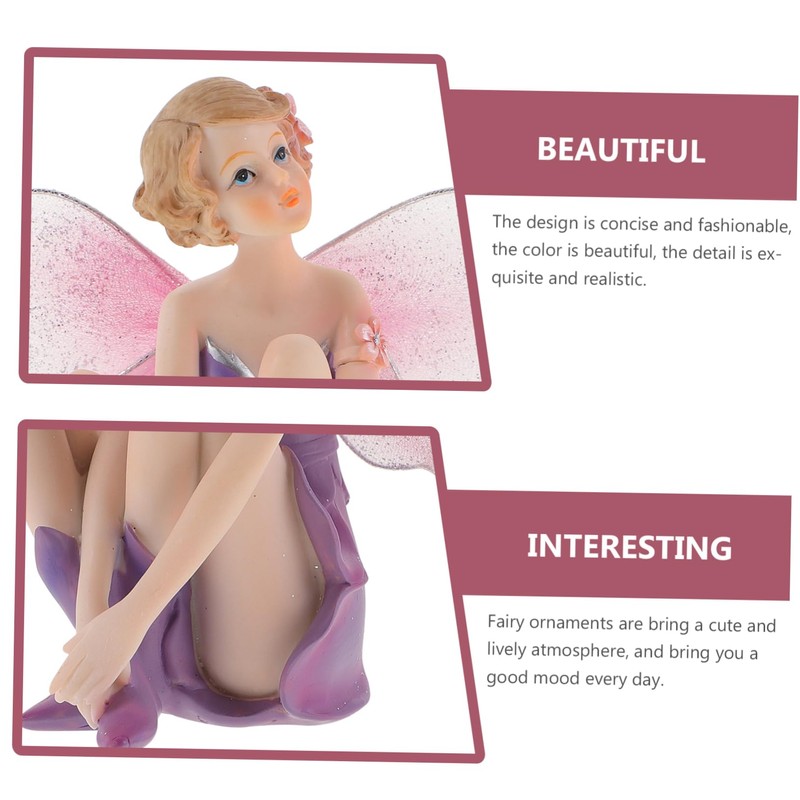 CHILDWEET Unique Fairy Statue Resin Fairy Garden Accessory Home Office