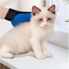 Fabselection 1ペア ペット犬猫グルーミンググローブ、猫の毛取り、猫 ブラシ、優しい抜け毛取りブラシグローブ、効率的なペットヘアリムーバーミット、強化された5本指デザインのマッサージツール、犬、猫、ウサギ、長毛/短毛の馬用 (青です)