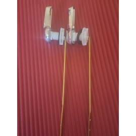 Unbranded 2 Pcs Easy Use Front Mount Toilet Flush Silver Lever Handle