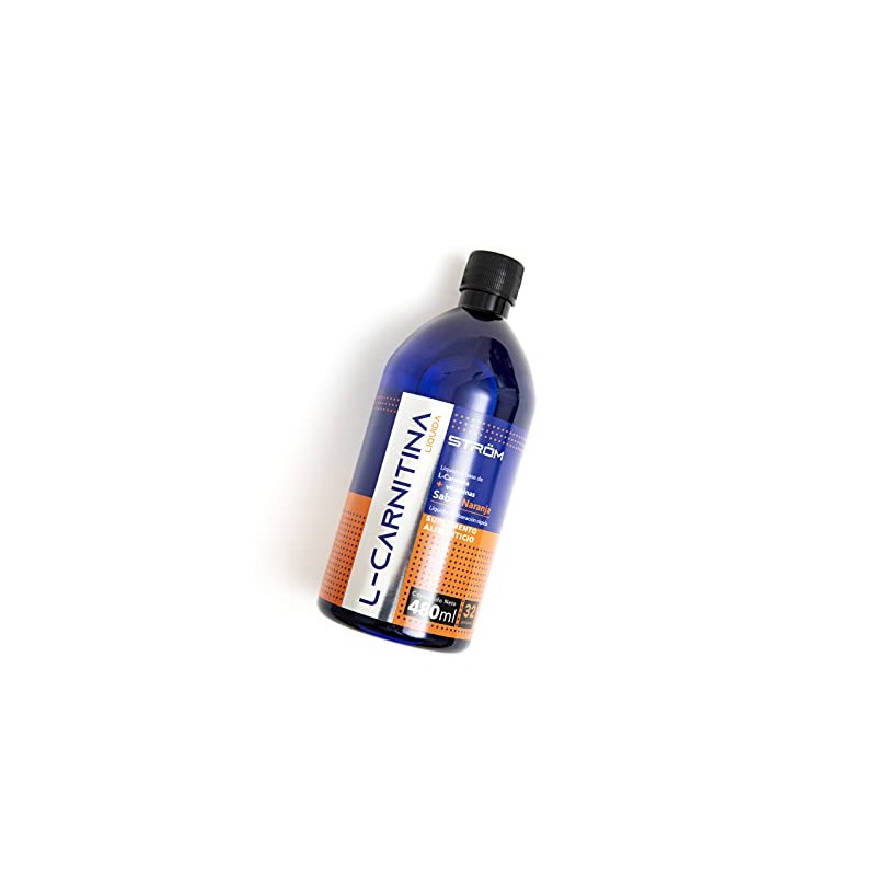 STROM L-Carnitina Líquida, Suplemento Alimenticio con Complejo B, Sabor Naranja,