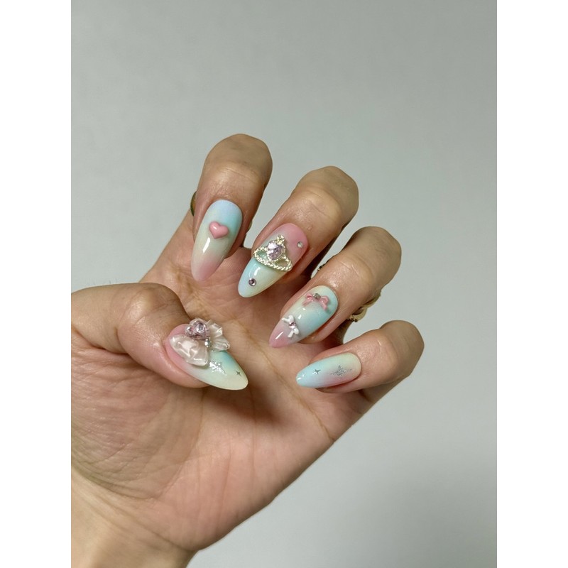 [Kitchy Summer Collection] Cute Nail Kitty Nail Summer Nail -