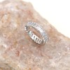 Uloveido Mother's Day Gift Silver Tone CZ Emerald Cut Eternity