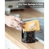 Zoeeker Sponge Holder for Kitchen Sink, Ceramic Sink Caddy Scrub