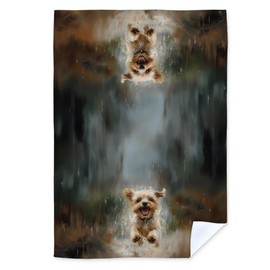 JFFTLL Yorkie Gifts Kitchen Towels, Yorkie Gifts Hand Towels, Dog Gift Decorative Towel for Bathroom, Dog Kitchen Towel, Yorkshire Home Decor, Yorkshire Gift for Woman, 16x24 Inch