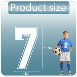 GARBODIY 22 Pcs Iron on Numbers for Jersey, Iron on Number for Clothing, 0-9 Number Patches Heat Transfer Numbers for T Shirts Iron on Letters and Numbers (White Outline,8 Inch)