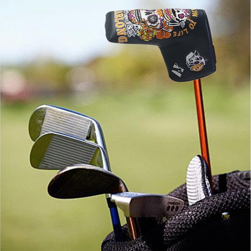 Golf Club Covers,Embroidery Protective Club Covers Golf Putter Head Covers