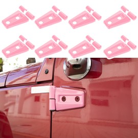 Pink Door Hinge Cover Trim Exterior Accessories for 2007-2018 Jeep Wrangler JK JKU 2&4 Door - 8PCS