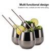 Stainless Steel Wine Glass Stemless Egg Shape 550ml Unbreakable Portable