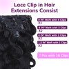 IDN BEAUTY Clip in Hair Extensions Real Human Hair Body