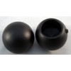 Gardinia Ball 2 x End Pieces, Metal, Matt Black, for