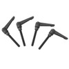 4 x Clamping Lever Handles, M8 Stainless Steel, Male Thread,