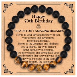 EFVISD 70th Birthday Gifts for Men, 70 Year Old Male Birthday Gifts Ideas, 70th Birthday Bracelet for Husband Dad Son Brother Grandpa
