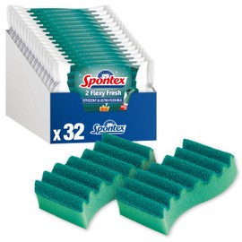Spontex Flexy Fresh Sponge Scourers Value Pack | 32 Count