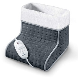 Beurer FW20 Cosy Foot Warmer Suitable for Large Feet, Soft and Breathable Surface, 3 Powers, Ultra Fast Heating, 100W, Dark Grey