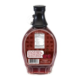 Green Jay Gourmet Tart Cherry Syrup - Premium Breakfast Syrup with Sweet Cherries, Cane Sugar & Lemon Juice - All-Natural, Non-GMO Pancake Syrup, Waffle Syrup & Dessert Syrup - 8 Ounces