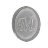 3 1/2 inch Oval Monogram Alphabet Letter M Plastic Craft