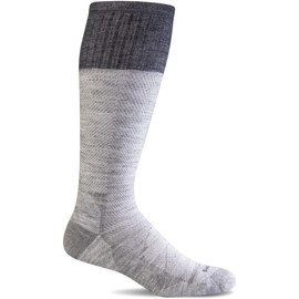 Sockwell Men's Elevate OTC Moderate Graduated Compression Sock, Lt. Grey - L/XL
