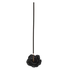 Black Rose Incense Holder - Gothic Stand for Ritual Space Decor, Elegant Victorian Vampire Range - Stylish Resin Incense Stick Stand