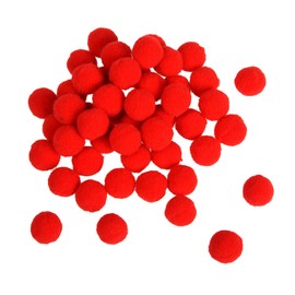 Jomnvo 100 Pieces 2CM Christmas Pom Poms Red Fluffy Pompoms Pom Pom Felt Balls for DIY Crafts Making (Red)