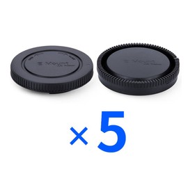 Camera Body & Rear Lens Cap Cover for Sony E Mount FX30 FX3 ZV-1 II ZV-E1 ZV-E10 A1 A7C II A7CII A7R V IV III A7 IV III II A7S III II A6700 A6600 A6500 A6400 A6300 Replace Sony ALC-B1EM -5 Packs
