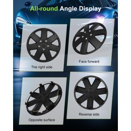 SCITOO 4pcs Set of 16-Inch Black Hubcaps can be Easily Installed on Car Truck SUV,Suitable for a Variety of Models,Beautiful and Rust-Proof