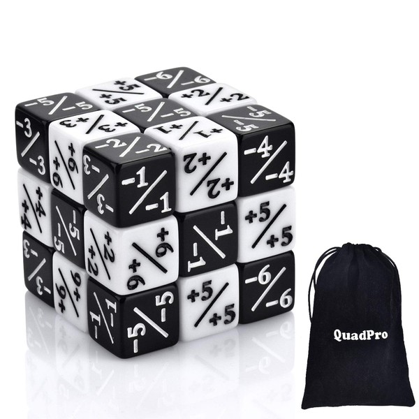 QuadPro 30 Pieces Dice Counters Token Dice Set D6 Dice Cube Compatible with MTG, CCG, Card Gaming Accessory