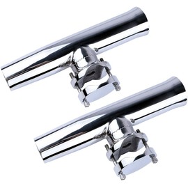 Fishing Rod Holders for Boat, 2 Pack Stainless Steel Tournament Style Boat Rod Holder Clamp for Boat 1-1/4" to 2" Rail with Gimbal Pin