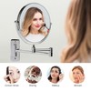 OVENTE 7" Wall Mounted Makeup Mirror with 1X/10X Magnification, Double