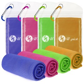 Cooling Towel (102 x 30.5 cm) by U-Pick Ice Towel, Microfibre Towel, Soft, Breathable, Cool Towel for Yoga, Sports, Gym, Running and Other Activities, 4 Color Collection-C
