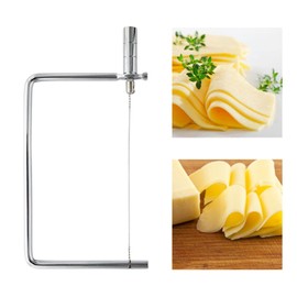 B Baosity Cheese Slicer Cutter Loaf Cutter Replacement Sturdy Gadget Multifunctional Portable Butter Slicer Steel Wire Cheese Cutter for Kitchen, 5 inch