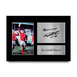 HWC Trading A4 Geoff Hurst England Gifts Printed Autograph For Fans And Fans - A4