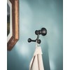Moen Belfield Matte Black Double Robe Hook, YB6403BL