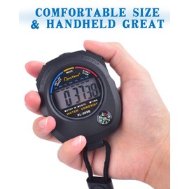 ERKOON Cronómetro Deportivo Profesional, Cronómetro Digital con Calendario, Alarma, brújula, cronómetro de Mano para natación, Running, fútbol, Fitness, Entrenadores y árbitros (3)