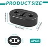 4PCS Exhaust Rubber Mounts,12mm 2 Hole Car Exhaust Hanger Bracket,Universal