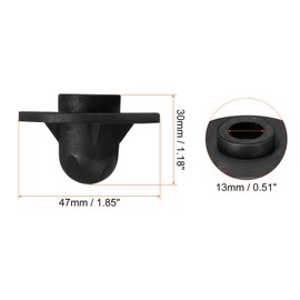 PATIKIL Camping Chair Foot, 4 Pack 13mm Tubing Dia Detachable Anti-Slip Stool Feet Replacement for Hiking Outdoor, Black